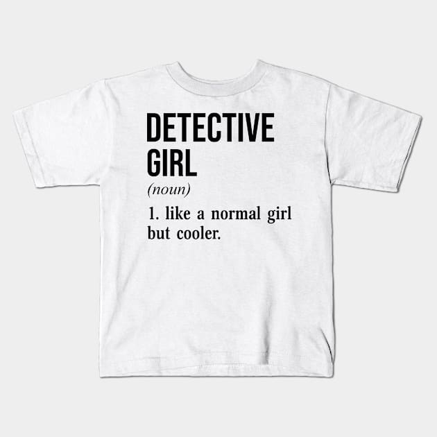 Detective Girl Kids T-Shirt by conirop